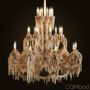 Wax Dipped Chandelier