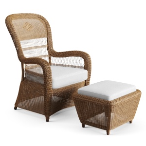 Straw Chair Bergere