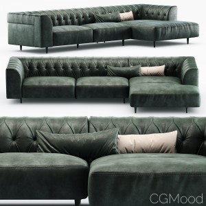 Sofa Gamma Arredamenti Marlon S03 + D31 + Pg010