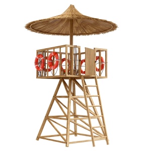 Lifeguard Beach Bamboo Tower