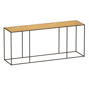 Tavia Brass Console Table