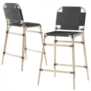 Rattan Bar Stool Md43 High Back