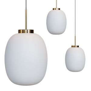 Dl39 Opal & Brass Pendant Light - Dyberg Larsen