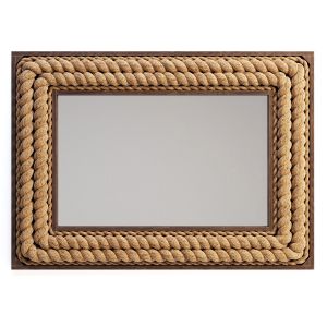 Pottery Barn Rectangular Jute Mirror