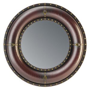 Benzara Leather Wall Mirror