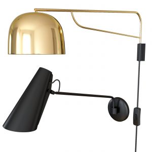 Set Grant Wall Lamp Brass. Birdy Wall