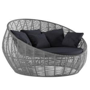 Tamarin - 3 Seater Garden Sofa In Gray Woven Resin