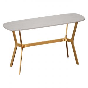 Elke Marble Console Table With Brass Base