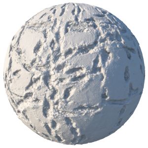 Snow Material With Footprints