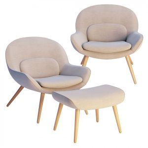 Steelcase X Bolia - Philippa Armchair&pouf