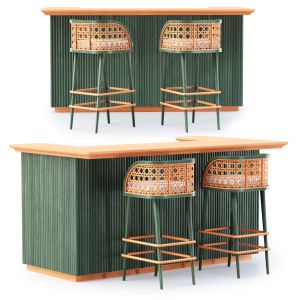 Soke Wooden Bar Furniture Set V03