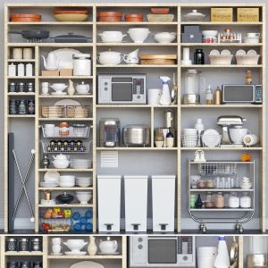 Pantry With Kitchen Or Bathroom Accessories