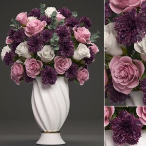 Bouquet of flowers in a classic vase