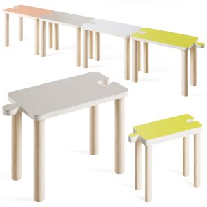 Children Table And Bench Puzzle By Kloss