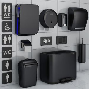 Bathroom Accessories Set 72 Black