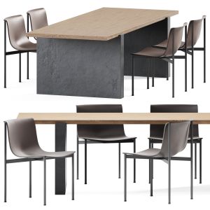 Table Accademia By Cimento And Ombra Leather Chair