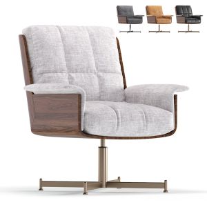 Office Armchair Minotti Daiki Studio Velvet And Le