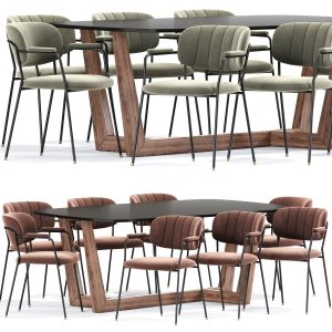 Modrest Clyde Dining Chair Table