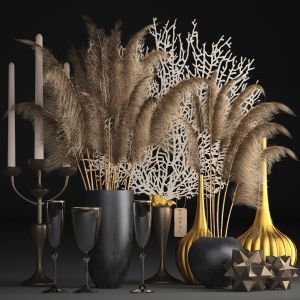 Decor With Dry Flowers Pampas Grass 72