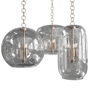 Clear Glass Sphere Chandelier