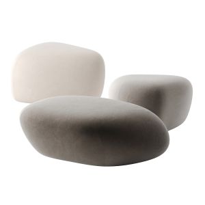 Pebble Rubble Pouf By Moroso