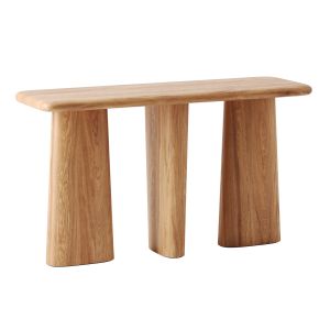 Kalle Sculptural Oak Console By Anthropologie