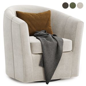 Hansell Upholstered Swivel Barrel Chair