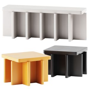 Spina T2.2 Coffee Table And B5.1 Bench By Portego