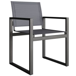 Rh Aegean Aluminium And Mesh Dinning Armchair