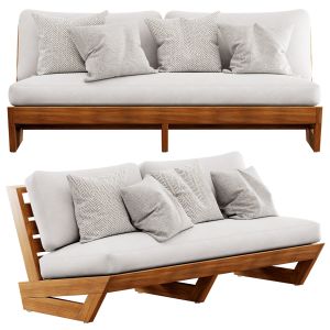 Sunset Teak Loveseat By Cb2