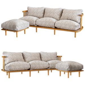 Sofa With Ottoman Forest