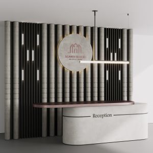 Reception Desk And Wall Decor  Office Furniture 1