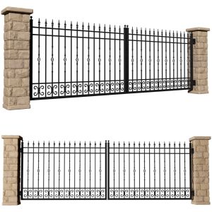 Entrance Driveway Iron Gates Fence