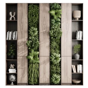 Cabinet Furniture Of Houseplants Indoor With Decor