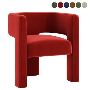 Sculpt Velvet Accent Chair