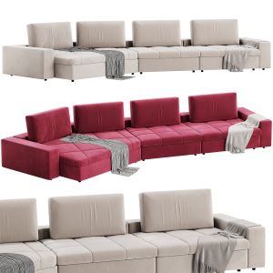 Curved Fabric Sofa Lounge