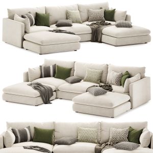 Unwind 5-piece Slipcovered Sectional Sofa