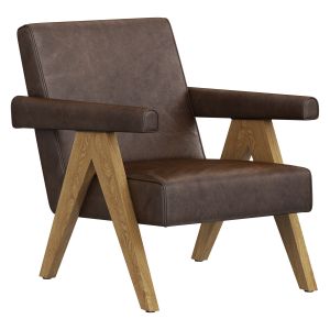 Restoration Hardware Jakob Leather Lounge Chair