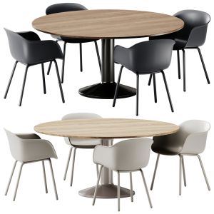 Midst Table And Fiber Armchair By Muuto