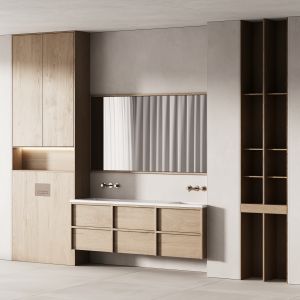 485 Bathroom Furniture 09 Minimal Wood Japandi 01