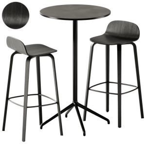 Visu Bar Stool And Still Cafe Table By Muuto