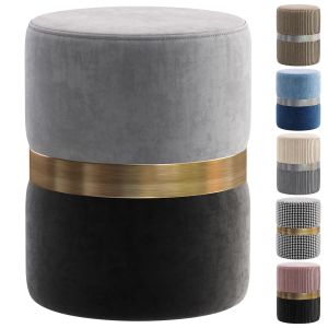 Pouf Colorado Gray Black