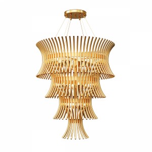 Tiered Modern Designer Gold Plated Italian Chandel