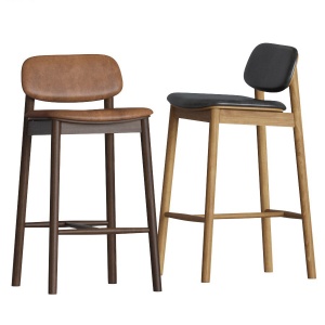 Landaux Genuine Leather Barstools