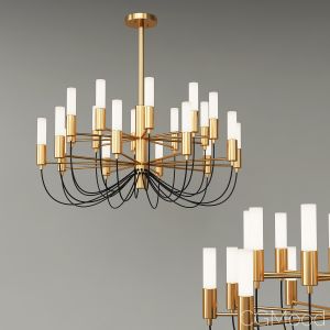 Golden Iron Led Chandelier