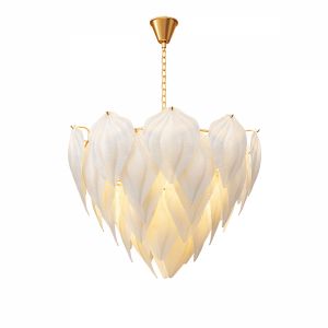 Fashion Design Art Decorative Glass Leaf Chandelie