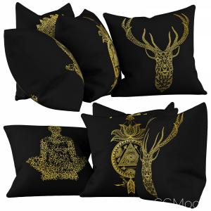 Pillow Set 24 | Black And Gold