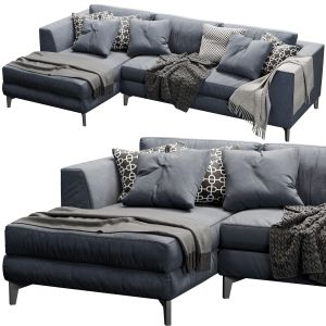 Meridiani Louis Up Sofa Blue