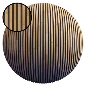 Striped Wood Panel O / Pbr / Png / 4k