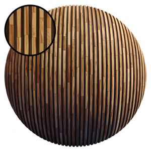 Striped Wood Panel Q / Pbr / Png / 4k